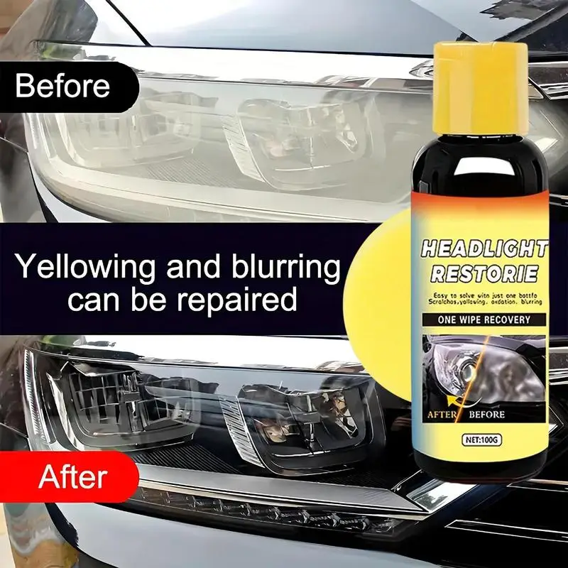 Headlight Restoration 100g Headlight Lens Restorer Professional-Grade Solution Permanent Yellowing Removal With Sponge For
Headlight Restoration 100g Headlight Lens Restorer Professional-Grade Solution Permanent Yellowing Removal With Sponge For
