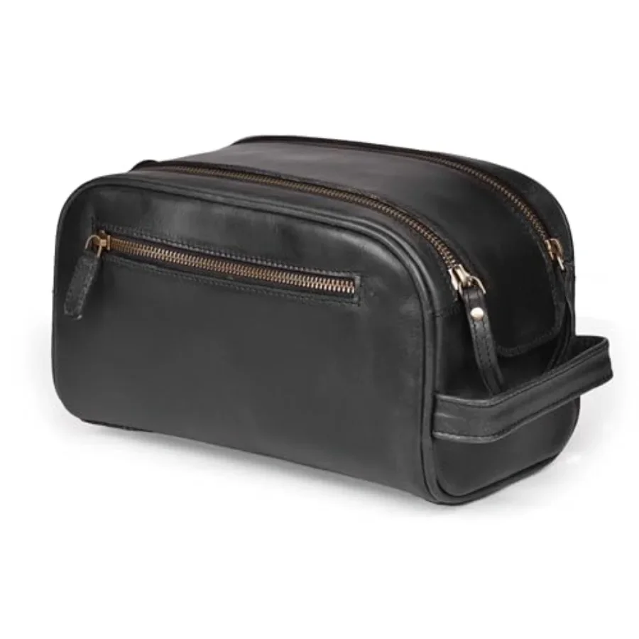 Genuine Leather Toiletry Travel Bag With Waterproof Lining - King-Size Handcrafted Vintage Dopp Kit Bag, Shaving and Bathroom O
Genuine Leather Toiletry Travel Bag With Waterproof Lining - King-Size Handcrafted Vintage Dopp Kit Bag, Shaving and Bathroom O