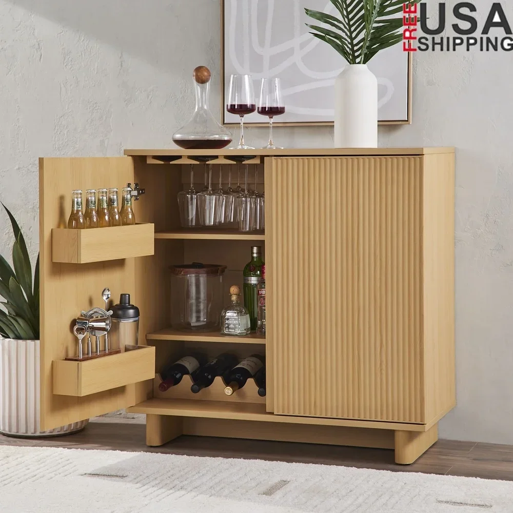 Lillian Fluted Bar Cabinet Natural Pine Finish Wine Storage Cocktails Stemware Organizer Elegant Modern Entertaining Furniture
Lillian Fluted Bar Cabinet Natural Pine Finish Wine Storage Cocktails Stemware Organizer Elegant Modern Entertaining Furniture