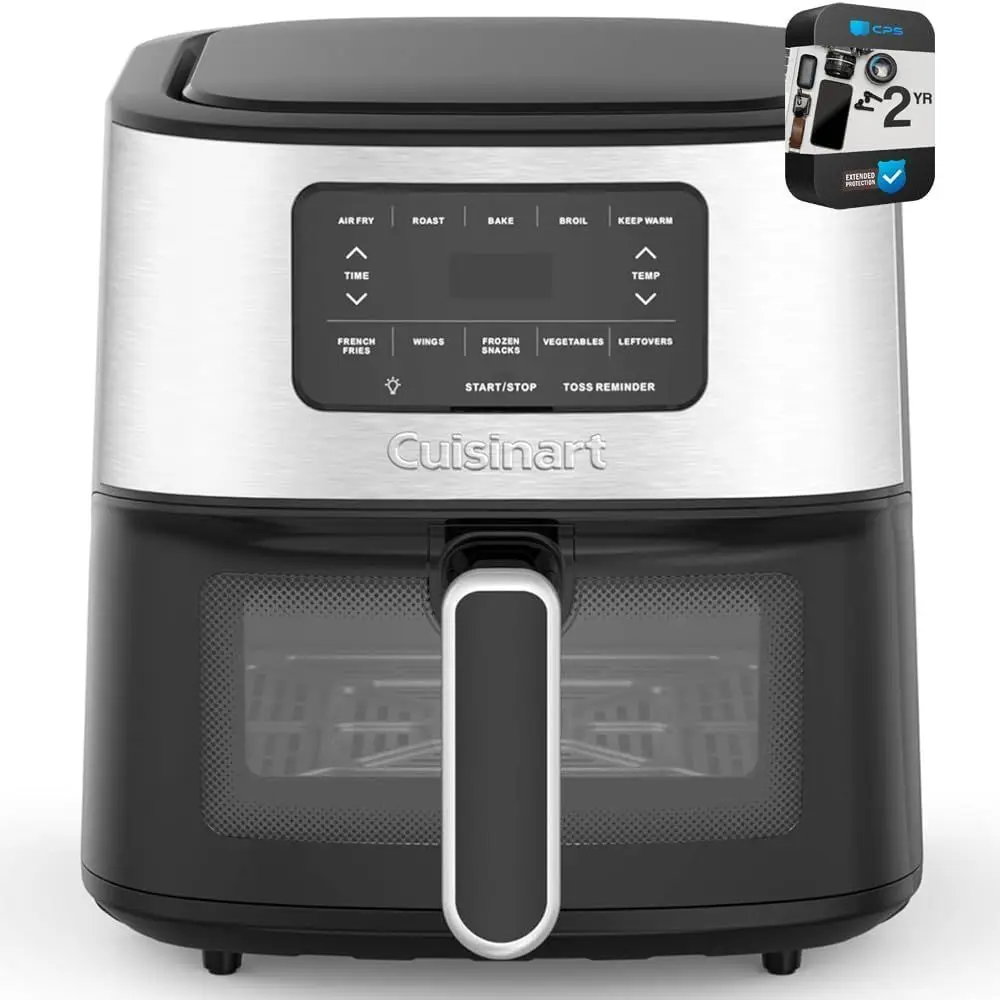 6-Quart Air Fryer Oven with Stainless Steel Basket and 2-Year Enhanced Protection Plan
6-Quart Air Fryer Oven with Stainless Steel Basket and 2-Year Enhanced Protection Plan