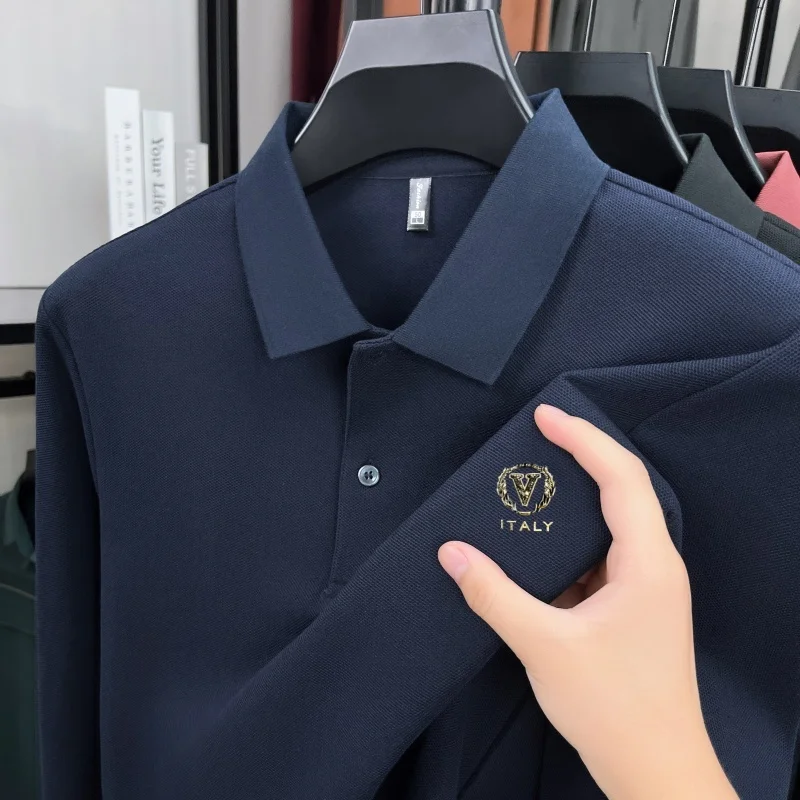 100% чистый хлопок мода бренд длинными рукавами polo рубашки высококачественные буквы вышивка легкая роскошь мужская весенняя и осенняя деловая Отдых футболка
100% чистый хлопок мода бренд длинными рукавами polo рубашки высококачественные буквы вышивка легкая роскошь мужская весенняя и осенняя деловая Отдых футболка