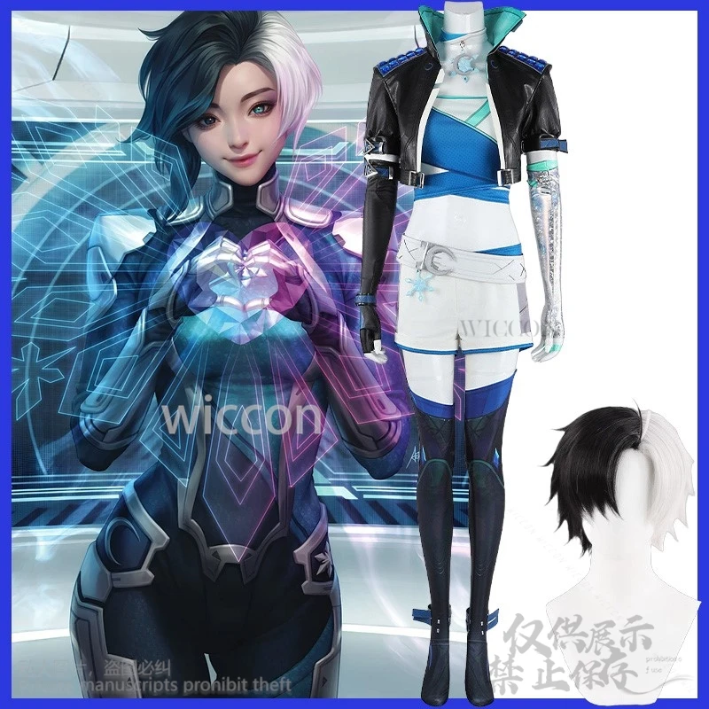 Luna Snow Cosplay Fantasy Hot New Game Anime Rival Superhero Costume Blue Jacket Coat Sexy@arrebol#Black White Wigs Customized
Luna Snow Cosplay Fantasy Hot New Game Anime Rival Superhero Costume Blue Jacket Coat Sexy@arrebol#Black White Wigs Customized
