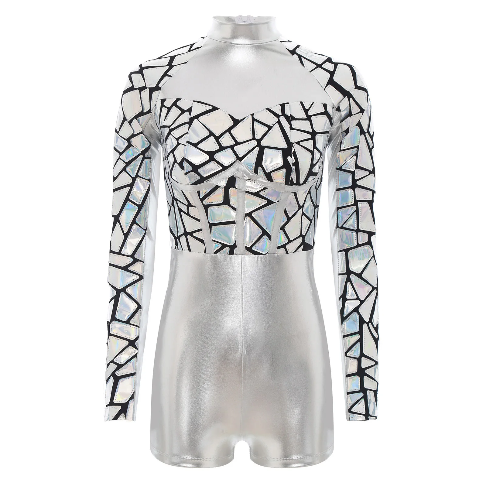 Women Galaxy Themed Jumpsuit Long Sleeve Metallic Shiny Party Dance Bodysuit Leotard Space Warrior Alien Masquerade Cosplay Wear
Women Galaxy Themed Jumpsuit Long Sleeve Metallic Shiny Party Dance Bodysuit Leotard Space Warrior Alien Masquerade Cosplay Wear