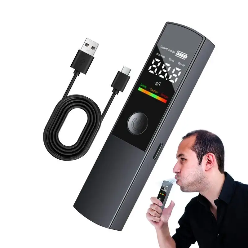 Alcohol Breathalyzer Portable Digital Breath Tester USB Rechargeable Contactless Professional Instruments High-Definition Displa
Alcohol Breathalyzer Portable Digital Breath Tester USB Rechargeable Contactless Professional Instruments High-Definition Displa