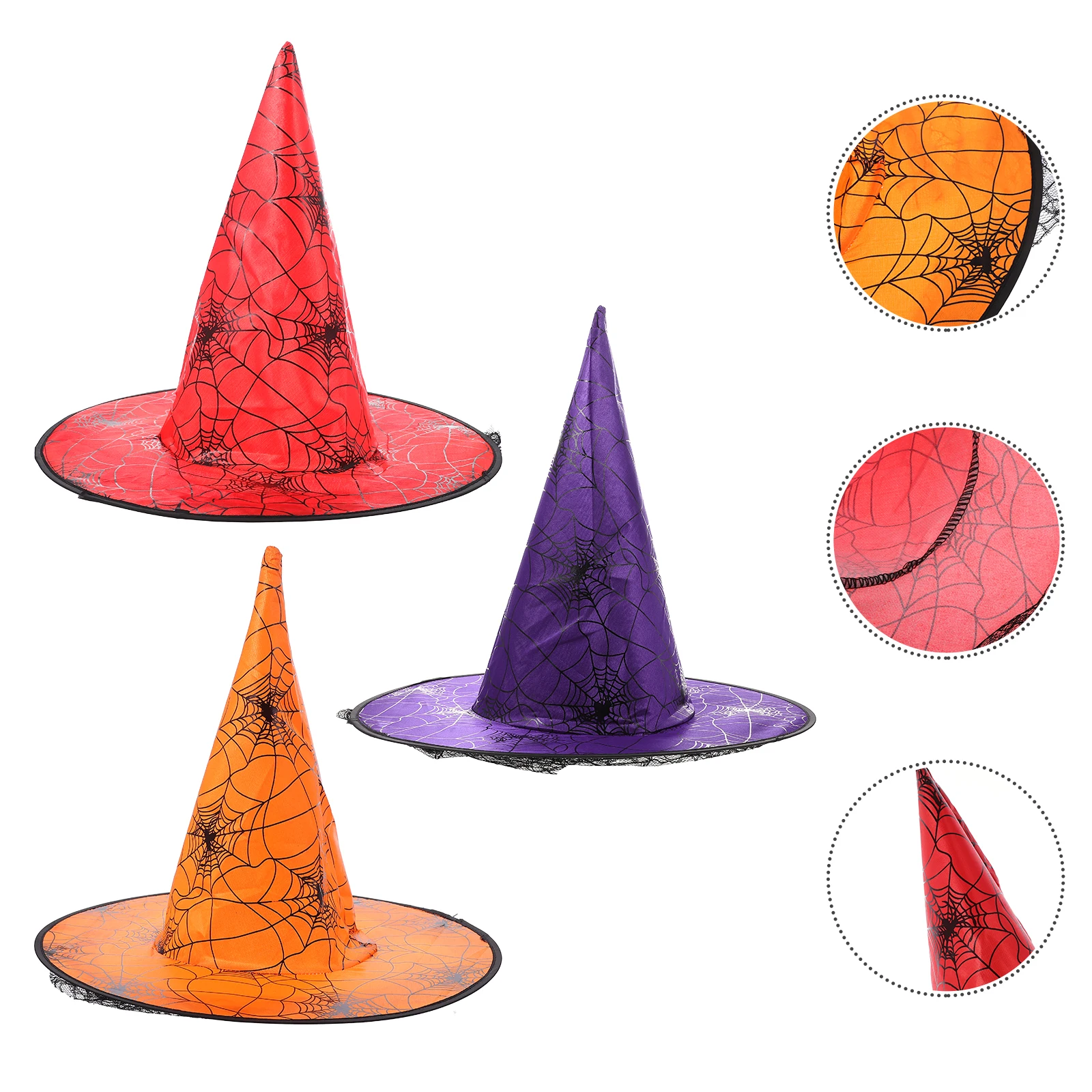 3Pcs Party Witch Hat Knitted Lace Halloween Cosplay Breathable -Lasting Unisex Costume Props
3Pcs Party Witch Hat Knitted Lace Halloween Cosplay Breathable -Lasting Unisex Costume Props