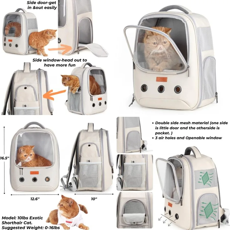 Pet Carrier Backpack, Bubble Backpack Carrier, Cats and Puppies, Airline-Approved, Designed for Travel, Hiking, Walking and Out
Pet Carrier Backpack, Bubble Backpack Carrier, Cats and Puppies, Airline-Approved, Designed for Travel, Hiking, Walking and Out