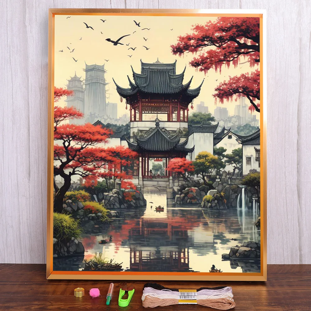 Wonderful Landscape Tower Printed Cross Stitch DIY Embroidery Kit Handmade Needlework Sewing Handicraft Jewelry Stamped Floss
Wonderful Landscape Tower Printed Cross Stitch DIY Embroidery Kit Handmade Needlework Sewing Handicraft Jewelry Stamped Floss