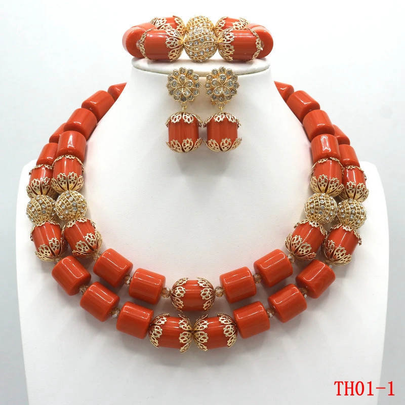 Nigeria Wedding Jewelry Set Imitation Coral Beads Golden Pendant Necklace for Women Resin Material African Bride Accessorise
Nigeria Wedding Jewelry Set Imitation Coral Beads Golden Pendant Necklace for Women Resin Material African Bride Accessorise