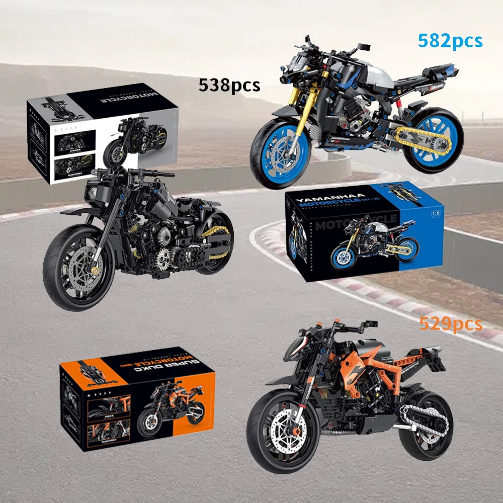Technical Building Blocks Motorcycle Model Kit MOC Creative Assembly Bricks Learning Toys Gift for Kids Birthday Party Present
Technical Building Blocks Motorcycle Model Kit MOC Creative Assembly Bricks Learning Toys Gift for Kids Birthday Party Present