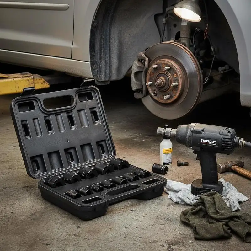 Impact Wrench Tool Kit 3/8-Inch Drive For Auto Repair, Home Maintenance, Machinery Workshop, 12 Piece Shallow SAE 5/16"-1", 6
Impact Wrench Tool Kit 3/8-Inch Drive For Auto Repair, Home Maintenance, Machinery Workshop, 12 Piece Shallow SAE 5/16"-1", 6