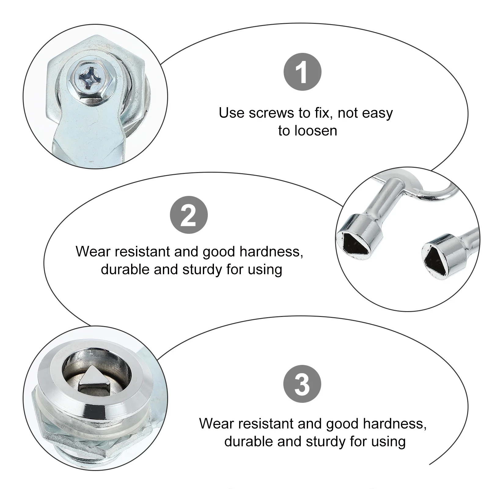 2 set Triangle Multi-Purpose Zinc Alloy Lock For Power Box Distribution Cabinet Durable Electric Cabinet Lock Set
2 set Triangle Multi-Purpose Zinc Alloy Lock For Power Box Distribution Cabinet Durable Electric Cabinet Lock Set