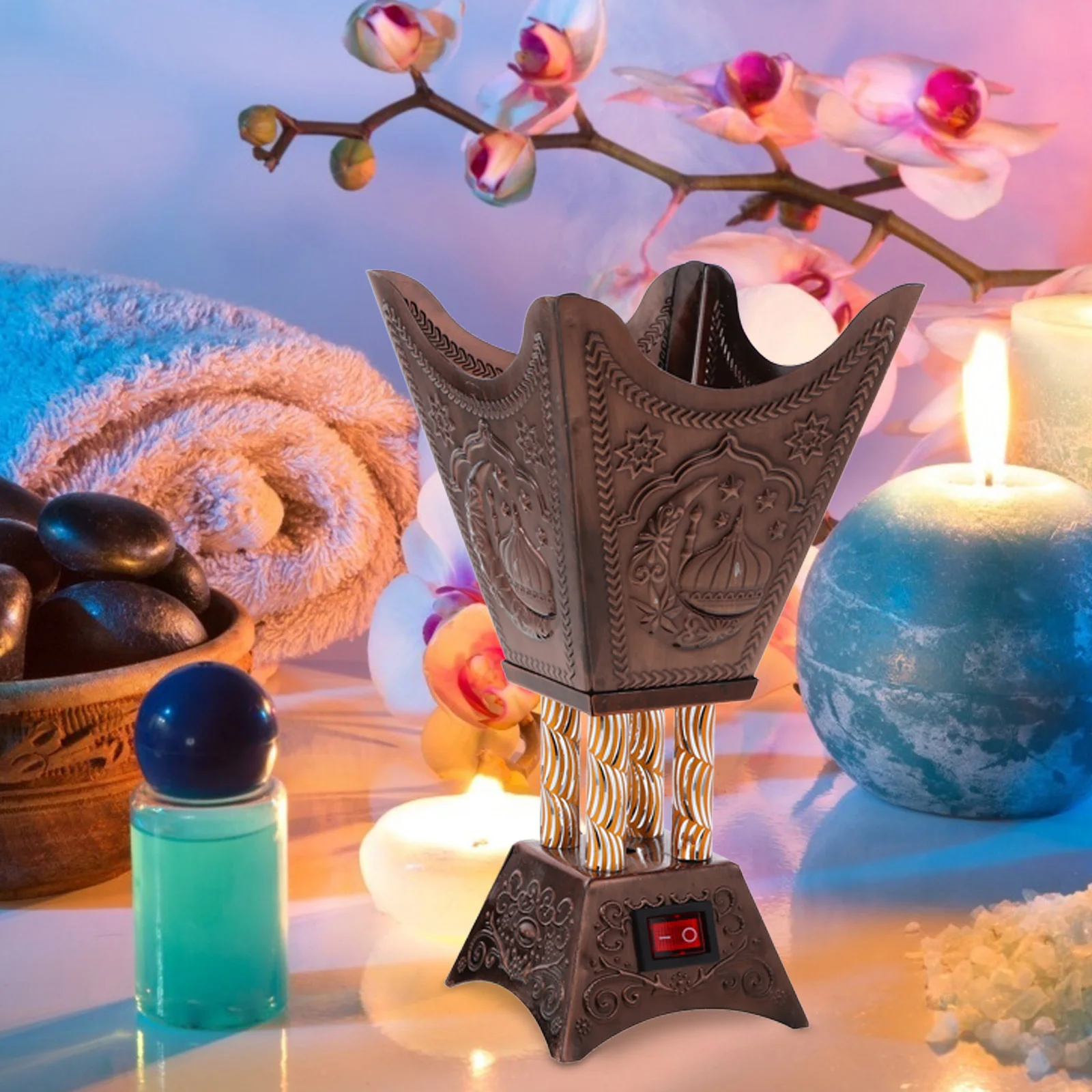 Electric Arabian Incense Burner Desktop Plug in Censer Burner Us Plug Decorative Metal Incense Stove Home Centerpiece
Electric Arabian Incense Burner Desktop Plug in Censer Burner Us Plug Decorative Metal Incense Stove Home Centerpiece