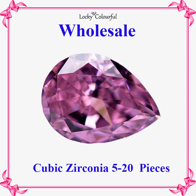 Cubic Zirconia Wholesale Crushed Ice Cut Pear Shape Dark Pink Color Charms Beads for Jewelry Making Materials No Certificate
Cubic Zirconia Wholesale Crushed Ice Cut Pear Shape Dark Pink Color Charms Beads for Jewelry Making Materials No Certificate