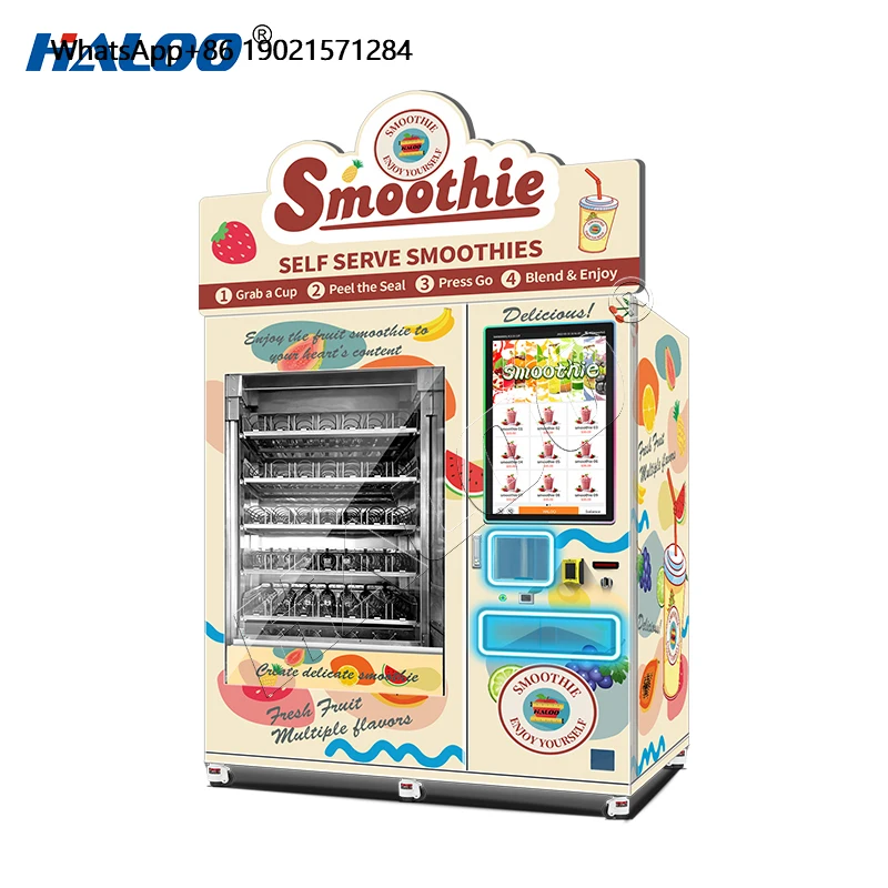 Haloo Vending Machine maquina de hiel smoothie dispenser self service frozen vending machine Fruit smoothie vending machine
Haloo Vending Machine maquina de hiel smoothie dispenser self service frozen vending machine Fruit smoothie vending machine