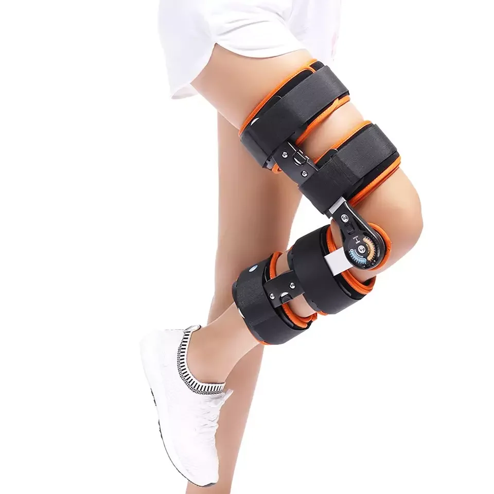 HKJD Rom Hinged Articulated Knee Brace Medical Orthopedic Angle Adjustable Support Professional Protection for Arthritis Unisex
HKJD Rom Hinged Articulated Knee Brace Medical Orthopedic Angle Adjustable Support Professional Protection for Arthritis Unisex