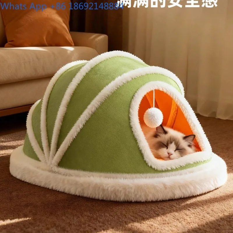 Cat Bed Enclosed Winter Warm Cat Sleeping Safe Nest Cat Bed New Style Fleece Thickened Foldable
Cat Bed Enclosed Winter Warm Cat Sleeping Safe Nest Cat Bed New Style Fleece Thickened Foldable