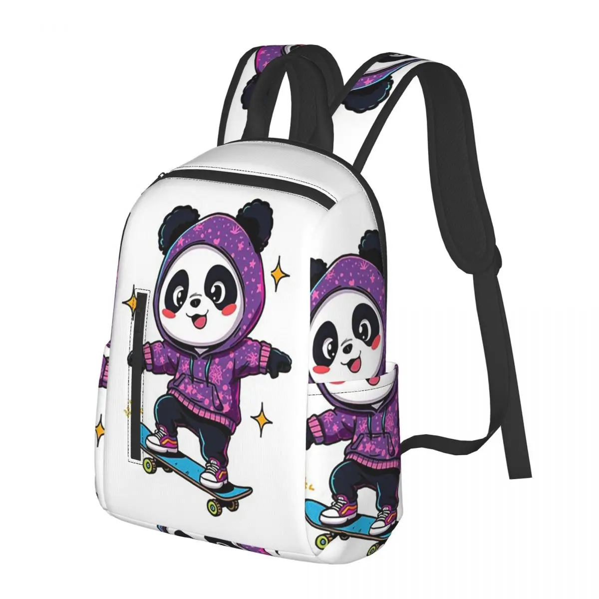 Cute Kawaii Panda Riding Neon Skateboard Student Backpack School Bag Hiking Travel Daypack for Men Women Bookbag Shoulder Bags
Cute Kawaii Panda Riding Neon Skateboard Student Backpack School Bag Hiking Travel Daypack for Men Women Bookbag Shoulder Bags
