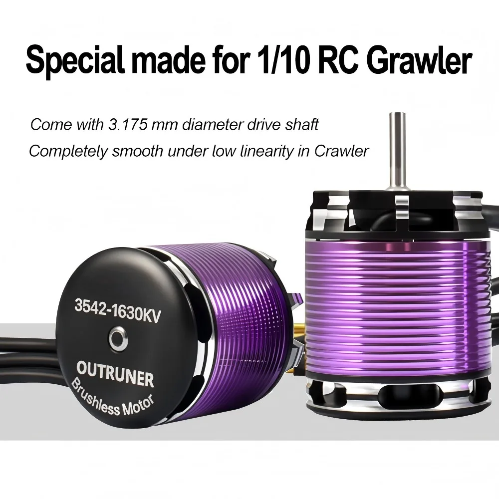 3542 Outrunner Brushless Motor 1630KV/2250KV for 1/10 1/12 RC Crawler Car 3-4S Lipo 1100W/1300W RC Climbing Vehicle Upgrade Part
3542 Outrunner Brushless Motor 1630KV/2250KV for 1/10 1/12 RC Crawler Car 3-4S Lipo 1100W/1300W RC Climbing Vehicle Upgrade Part