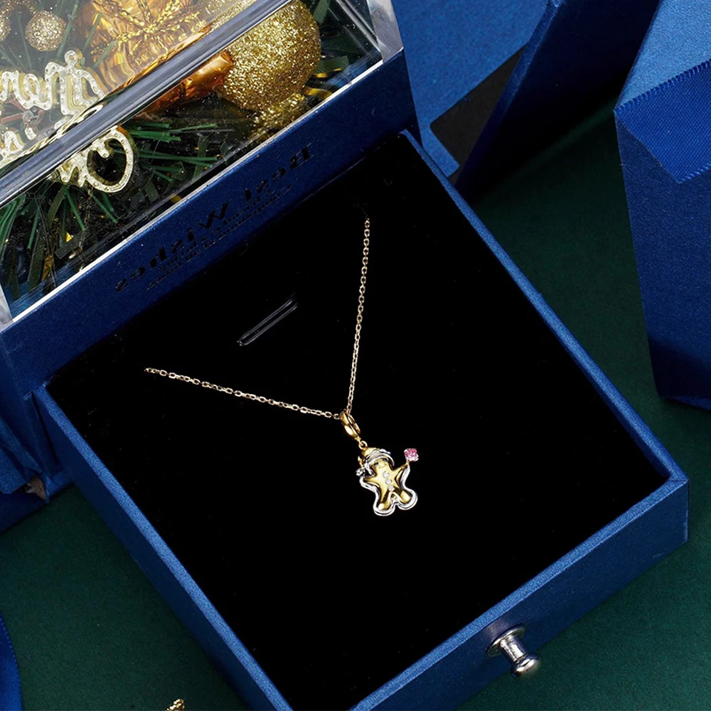 Pure silver s925 necklace Gingerbread Man Necklace Pink Design Cute Soft Cute Exquisite Versatile Gift
Pure silver s925 necklace Gingerbread Man Necklace Pink Design Cute Soft Cute Exquisite Versatile Gift