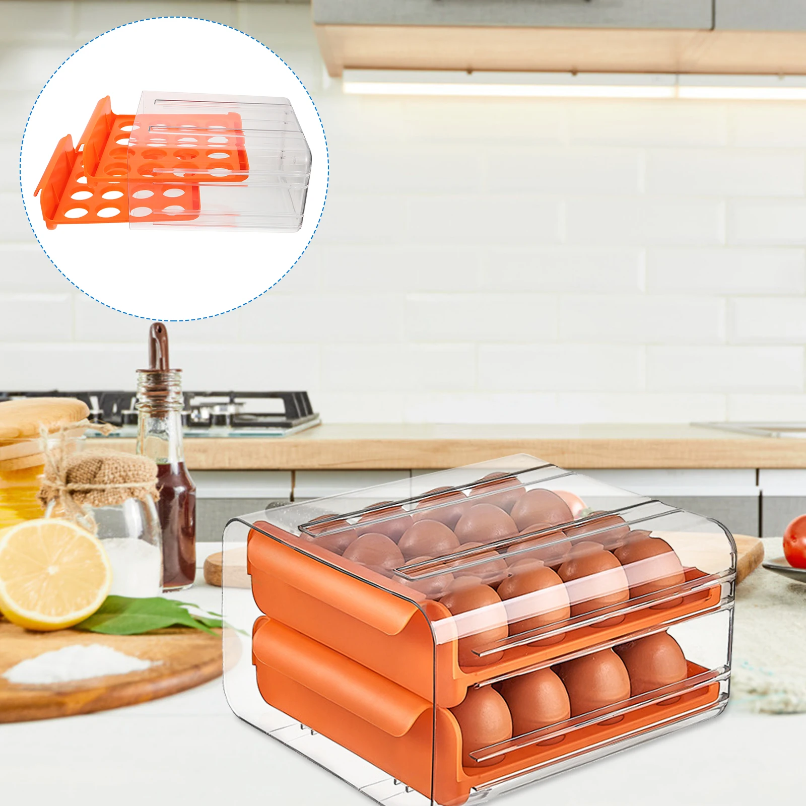 Drawer Egg Carton Case for Refrigerator Container Fridge Organizer Large Capacity Holder Reusable Cartons Eggs
Drawer Egg Carton Case for Refrigerator Container Fridge Organizer Large Capacity Holder Reusable Cartons Eggs