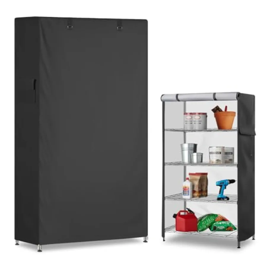 Storage Shelf Cover, Outdoor Heavy Duty 600D 36.2''W x 20.5''D x 60''H Dustproof Waterproof Shelf Covers for Wire Shelving, Sto
Storage Shelf Cover, Outdoor Heavy Duty 600D 36.2''W x 20.5''D x 60''H Dustproof Waterproof Shelf Covers for Wire Shelving, Sto