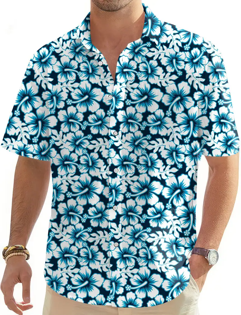 Floral Pattern Men's Shirt Elegant and Cute Short Sleeved 3D Printed Top Women's Printed Holiday Vacation Beach Couple Shirt
Floral Pattern Men's Shirt Elegant and Cute Short Sleeved 3D Printed Top Women's Printed Holiday Vacation Beach Couple Shirt