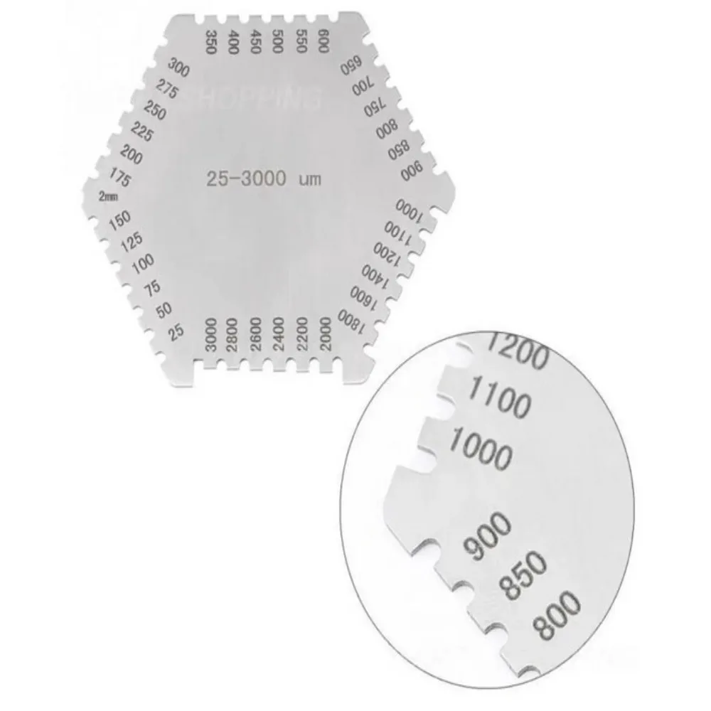Stainless Steel Paint Coating Hexagon Wet Film Comb Clear Scale Not Easy To Rust Hexagonal Wet Film Comb Anticorrosion Silver
Stainless Steel Paint Coating Hexagon Wet Film Comb Clear Scale Not Easy To Rust Hexagonal Wet Film Comb Anticorrosion Silver