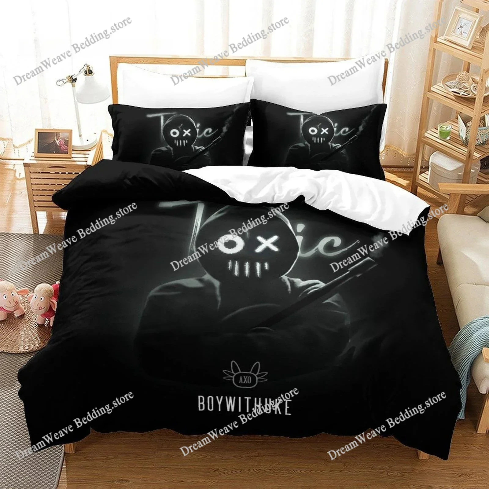 New Boywithuke TOXIC IDGAF Understand Bedding Set Single Twin Full Queen King Size Bed Set Adult Kid Bedroom 3D Anime Bed Sheet9
New Boywithuke TOXIC IDGAF Understand Bedding Set Single Twin Full Queen King Size Bed Set Adult Kid Bedroom 3D Anime Bed Sheet9