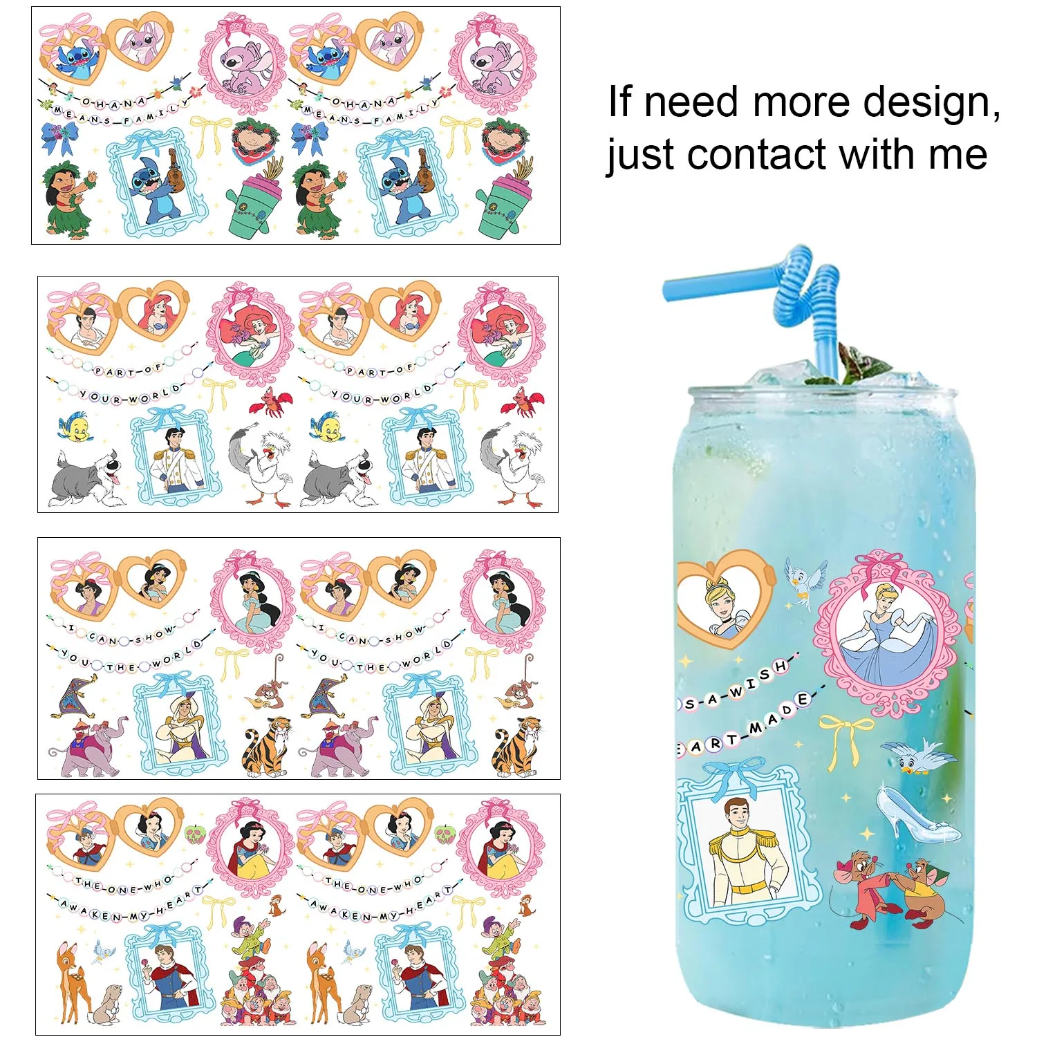 Fairy tale princess Mickey bow easy peel waterproof DIY Decals 3D transfers uvdtf tumbler seal stickers 16oz uv dtf cup wraps
Fairy tale princess Mickey bow easy peel waterproof DIY Decals 3D transfers uvdtf tumbler seal stickers 16oz uv dtf cup wraps