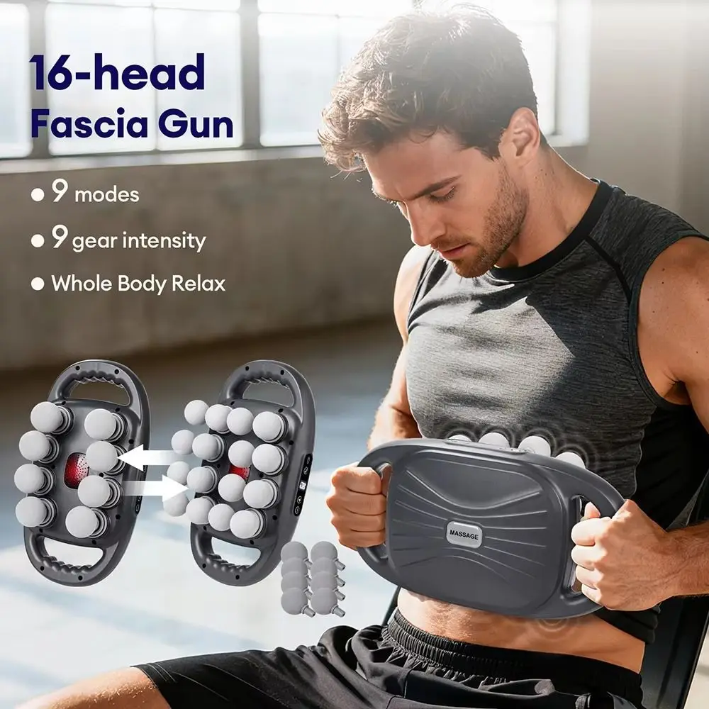 16-Head 16 Heads Fascia Massager High Frequency Muscle masajeador Deep Tissue Massage Device Vibration Deep Tissue
16-Head 16 Heads Fascia Massager High Frequency Muscle masajeador Deep Tissue Massage Device Vibration Deep Tissue