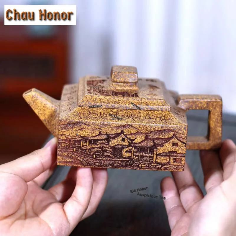 260ml Classic Yixing Purple Clay Teapots Handmade Square Pot Raw Ore Firewood Burning Mud Kettle Zisha Tea Set Decoration Gift
260ml Classic Yixing Purple Clay Teapots Handmade Square Pot Raw Ore Firewood Burning Mud Kettle Zisha Tea Set Decoration Gift