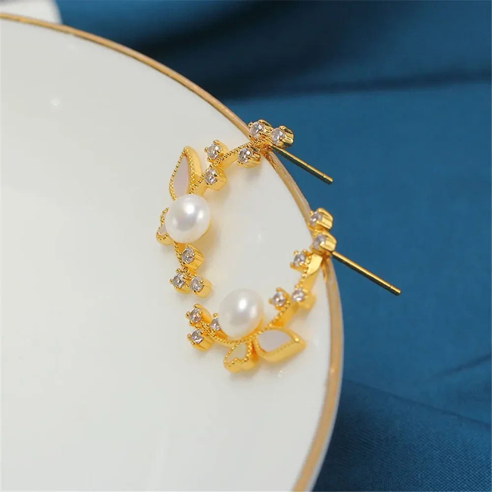 Gold Plated Pearl Earring Settings, DIY Jewelry Making Supplies, Blank Ear Stud Bases for Handmade Accessories, 1pair No Pearl
Gold Plated Pearl Earring Settings, DIY Jewelry Making Supplies, Blank Ear Stud Bases for Handmade Accessories, 1pair No Pearl