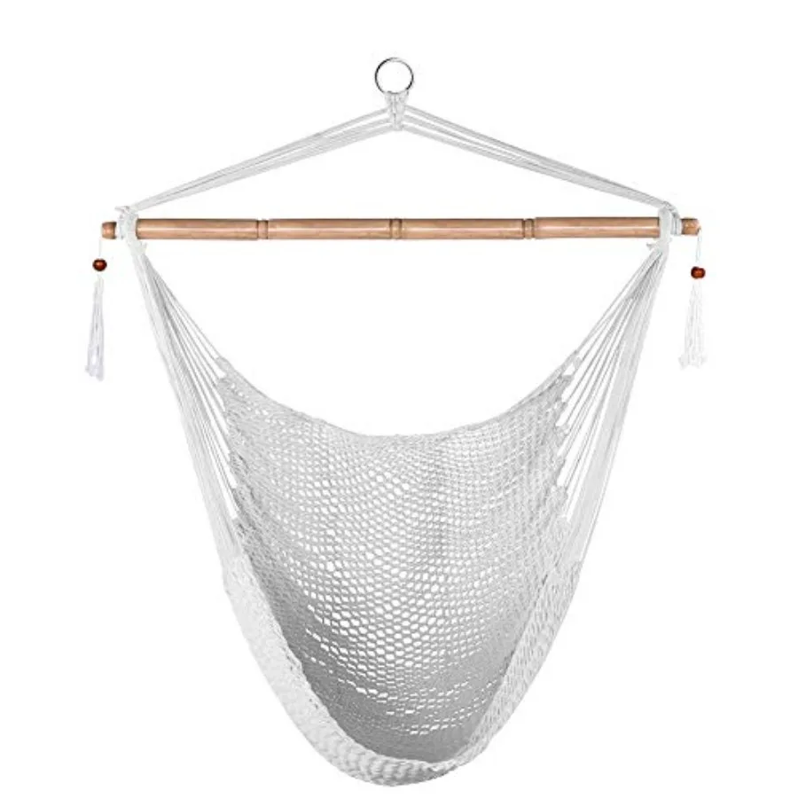 Hanging Chair Caribbean Swing Chair Hammock Chair w/Soft-Spun Cotton Rope 40" Hardwood Spreader Bar Wide Seat Max 300 Pounds fo
Hanging Chair Caribbean Swing Chair Hammock Chair w/Soft-Spun Cotton Rope 40" Hardwood Spreader Bar Wide Seat Max 300 Pounds fo