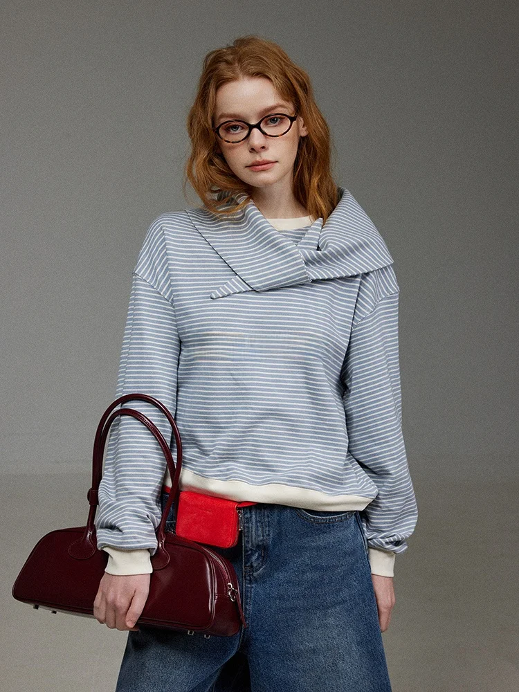 Blue Cotton Retro Striped Sweatshirt Women's Spring Autumn Loose Overhead Shirt Comfortable Breathable Long Sleeve round Neck
Blue Cotton Retro Striped Sweatshirt Women's Spring Autumn Loose Overhead Shirt Comfortable Breathable Long Sleeve round Neck