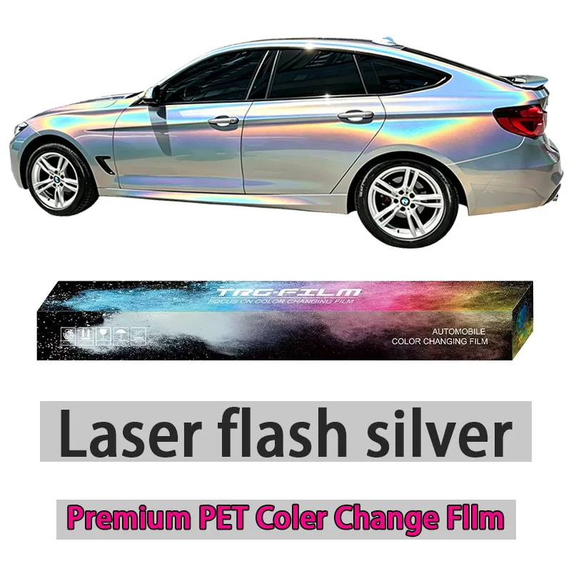 TRG film high-quality vehicle color changing film: laser flash silver (matte PET vinyl film - original car paint series)
TRG film high-quality vehicle color changing film: laser flash silver (matte PET vinyl film - original car paint series)