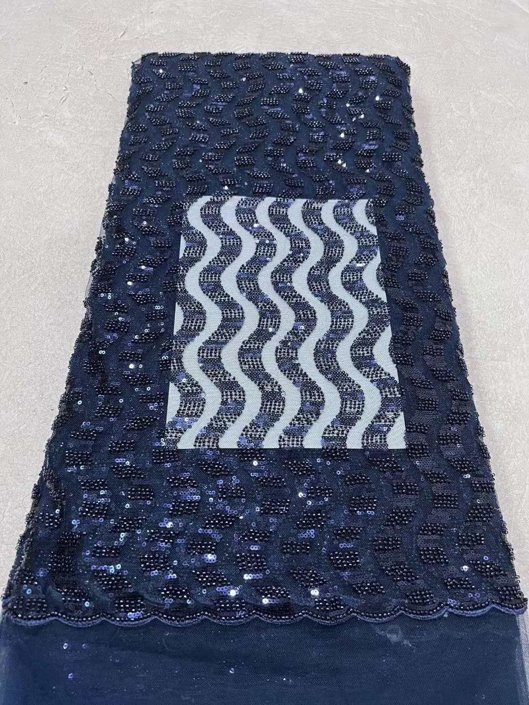 Corrugation Sequins Lace Fabric 2023 High Quality Handmade Beaded French Tulle Lace Material For Wedding Dress
Corrugation Sequins Lace Fabric 2023 High Quality Handmade Beaded French Tulle Lace Material For Wedding Dress