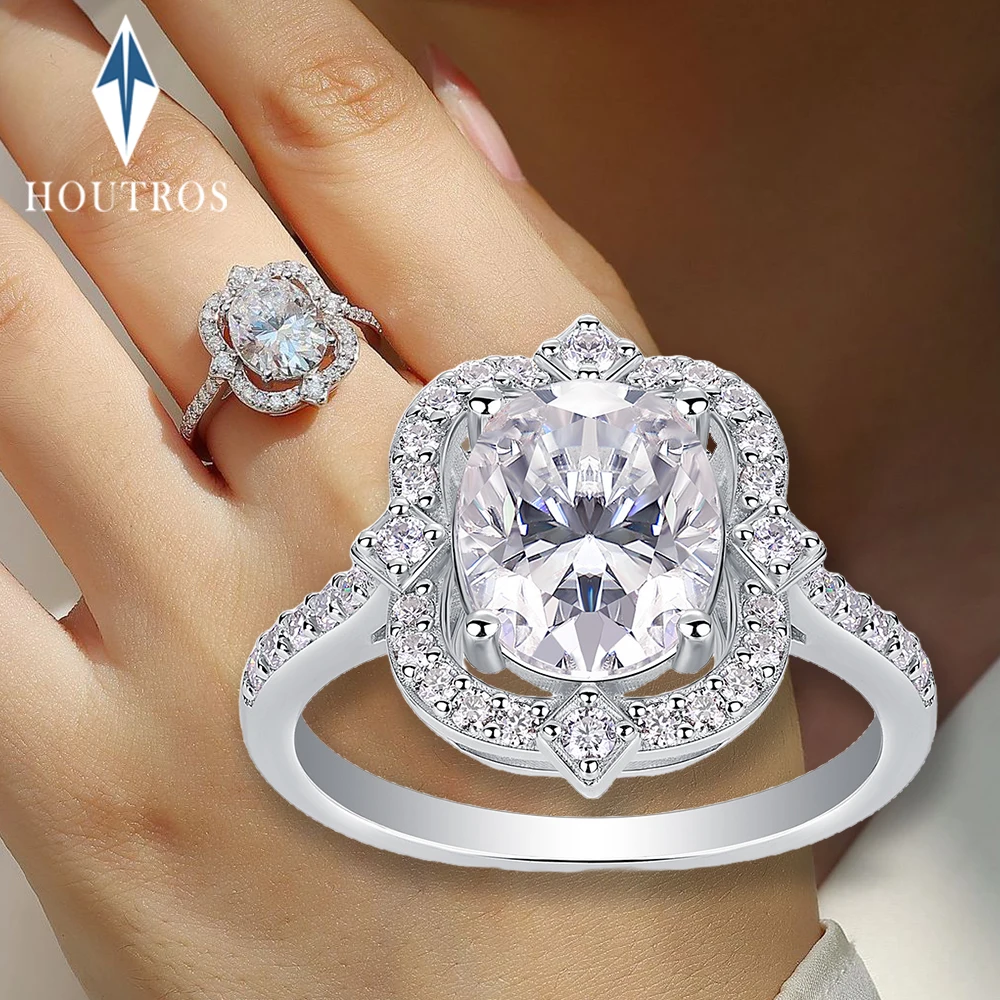 8x10 мм овальная огранка с муассанитом, обручальное кольцо для женщин, стерлинговое серебро 925 пробы, кольцо с бриллиантом Halo, обручальные кольца, ювелирные изделия, подарок 
8x10 мм овальная огранка с муассанитом, обручальное кольцо для женщин, стерлинговое серебро 925 пробы, кольцо с бриллиантом Halo, обручальные кольца, ювелирные изделия, подарок