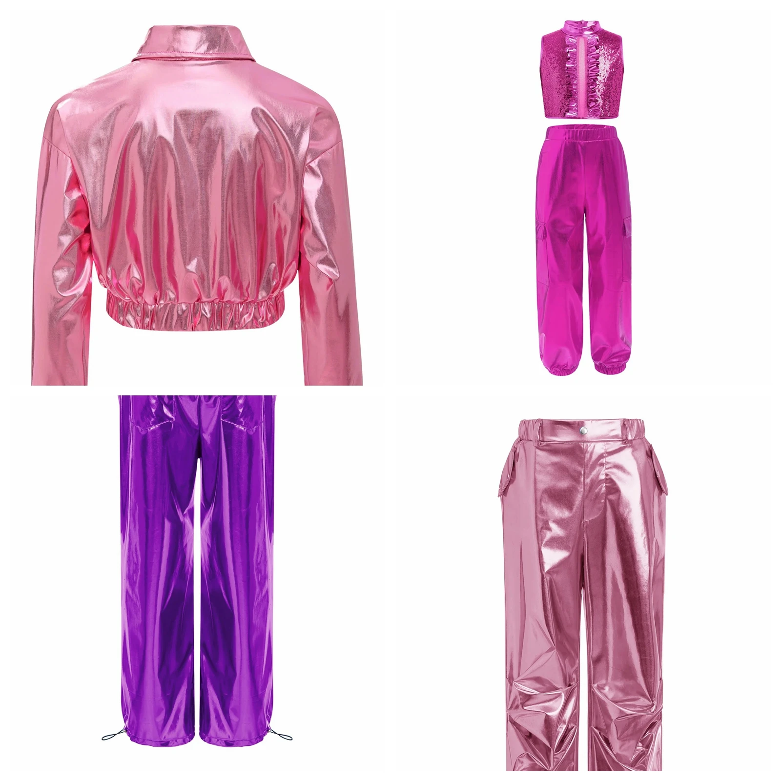Girls Sequins Dance Clothing Set Childrn Metallic Hip Hop Modern Jazz Dancing Team Performance Costume Girls Dance Wear Sets
Girls Sequins Dance Clothing Set Childrn Metallic Hip Hop Modern Jazz Dancing Team Performance Costume Girls Dance Wear Sets