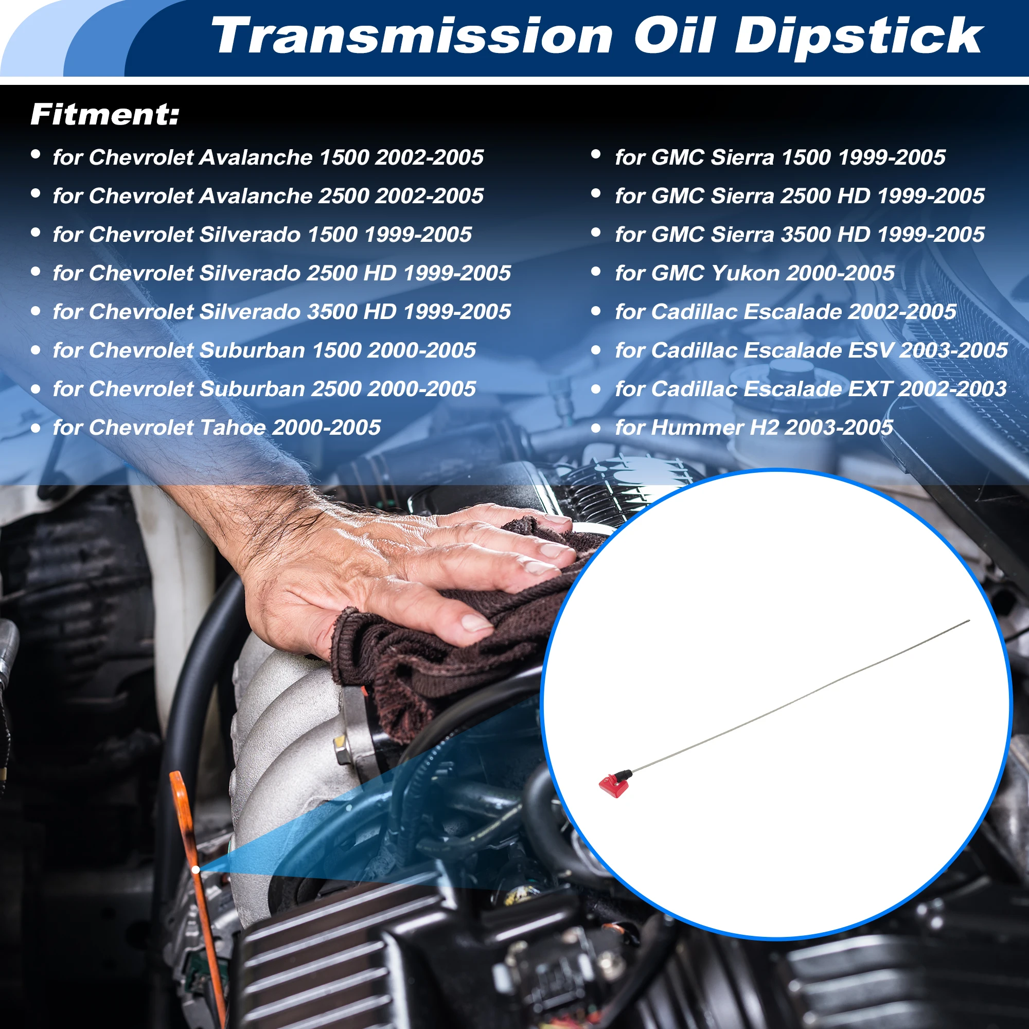 UXCELL Transmission Oil Level Indicator Dipstick Tube for Chevrolet Silverado for GMC Sierra 1500 2500 3500 HD
UXCELL Transmission Oil Level Indicator Dipstick Tube for Chevrolet Silverado for GMC Sierra 1500 2500 3500 HD
