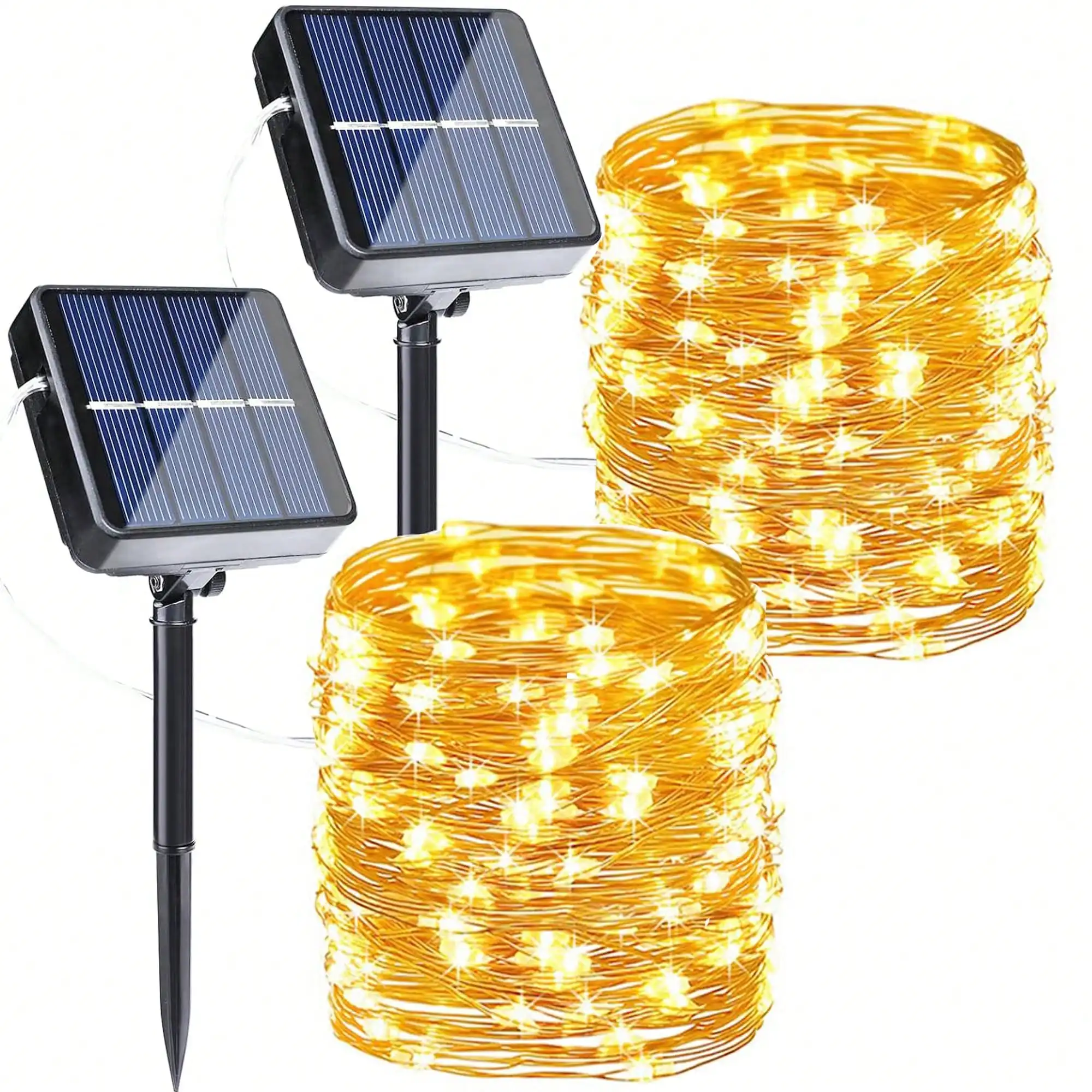 Solar Fairy Lights, 2 Pack, Total 80 Feet 200LED Solar String Lights Outdoor Waterproof 8 Lighting Modes For Yard Fence Party Garden Patio Home Holiday Tree Outdoor Decoration (Warm White)
Solar Fairy Lights, 2 Pack, Total 80 Feet 200LED Solar String Lights Outdoor Waterproof 8 Lighting Modes For Yard Fence Party Garden Patio Home Holiday Tree Outdoor Decoration (Warm White)
