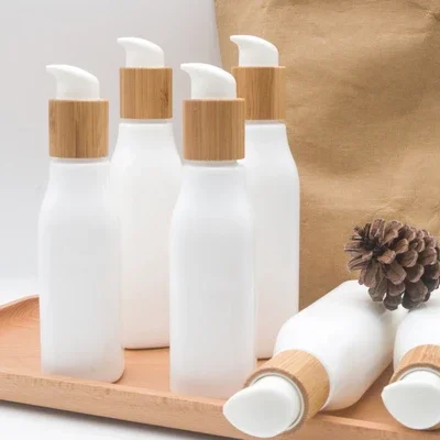 white wooden Bamboo lotion cap cbd cream spray bottle glass Opal White Porcelain Glass Pump Bottle Bamboo Cosmetic Containers
white wooden Bamboo lotion cap cbd cream spray bottle glass Opal White Porcelain Glass Pump Bottle Bamboo Cosmetic Containers