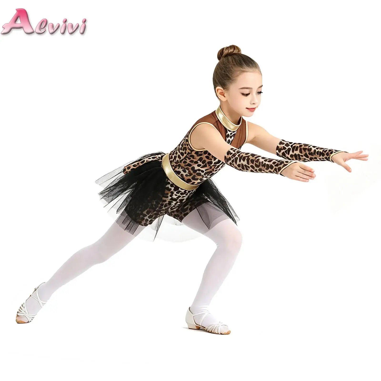 Kids Girls Caveman Leopard Pattern Jumpsuit with Gloves Metallic Sleeveless Tutu Skirt One-piece Rompers for Halloween Stages
Kids Girls Caveman Leopard Pattern Jumpsuit with Gloves Metallic Sleeveless Tutu Skirt One-piece Rompers for Halloween Stages