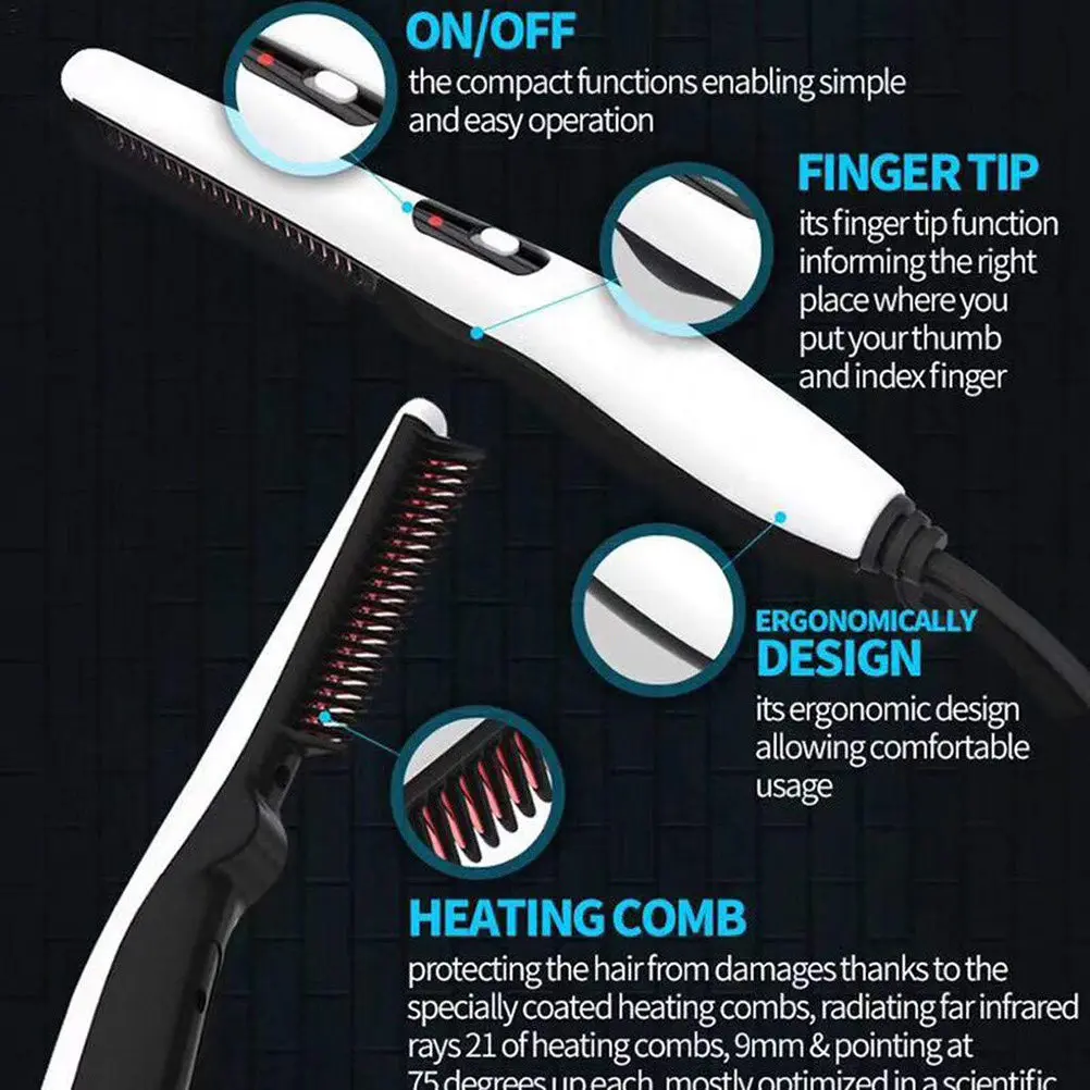 1Pcs Electric Beard Hair Straightener Portable Multi-Purpose Hair Straightening Comb for Men and Women Salon Use Eu Plug White
1Pcs Electric Beard Hair Straightener Portable Multi-Purpose Hair Straightening Comb for Men and Women Salon Use Eu Plug White