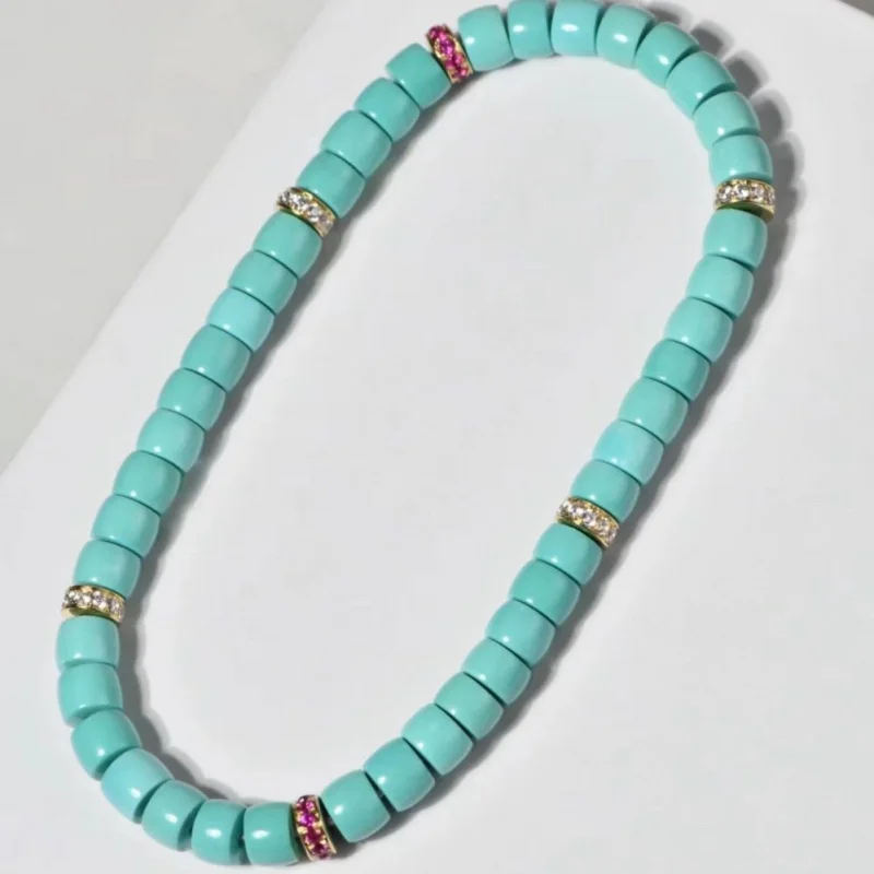 Turquoise Bracelet Men Women, Blue Beads, , Enhances Fairness, Fashionable and Versatile
Turquoise Bracelet Men Women, Blue Beads, , Enhances Fairness, Fashionable and Versatile