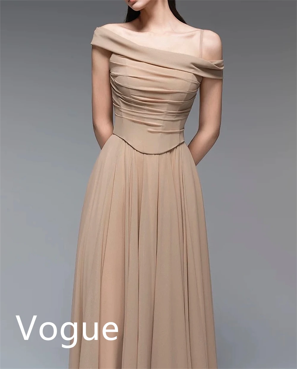 Customized Delicate Champagne Jersey Evening Dress Exquisite Strapless Off The Shoulder Sleeveless Bespoke Occasion Go
Customized Delicate Champagne Jersey Evening Dress Exquisite Strapless Off The Shoulder Sleeveless Bespoke Occasion Go