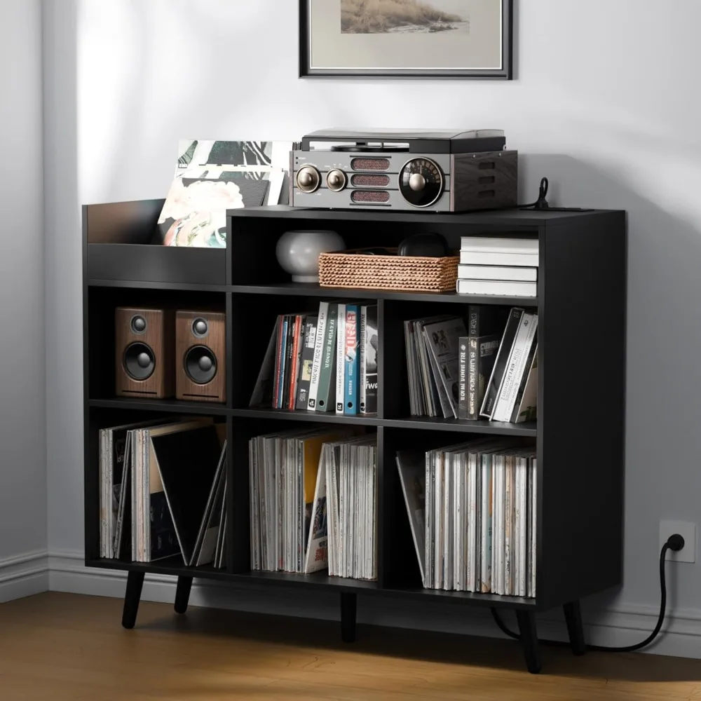 Large Record Player Stand, Vinyl Storage Cabinet Mid Century Modern Turntable Stand Media Console Table Open Shelf Cube CD Albu
Large Record Player Stand, Vinyl Storage Cabinet Mid Century Modern Turntable Stand Media Console Table Open Shelf Cube CD Albu