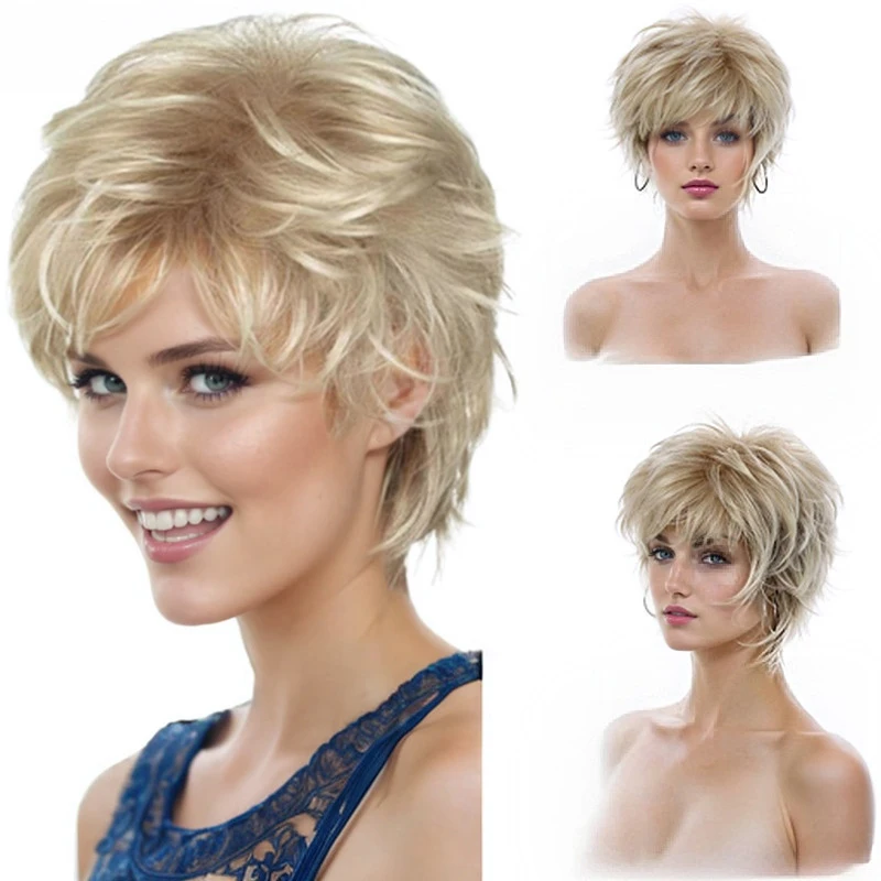 wig, European and American fashion, short curly hair, golden color, light gold for women
wig, European and American fashion, short curly hair, golden color, light gold for women