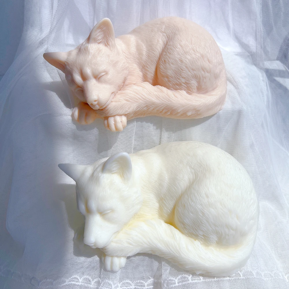 DIY Valentine's Day Gift Home Decoration 3D Animal Statue Soy Wax Silicone Mould Cute Lying Sleeping Fox Candle Silicone Mold
DIY Valentine's Day Gift Home Decoration 3D Animal Statue Soy Wax Silicone Mould Cute Lying Sleeping Fox Candle Silicone Mold