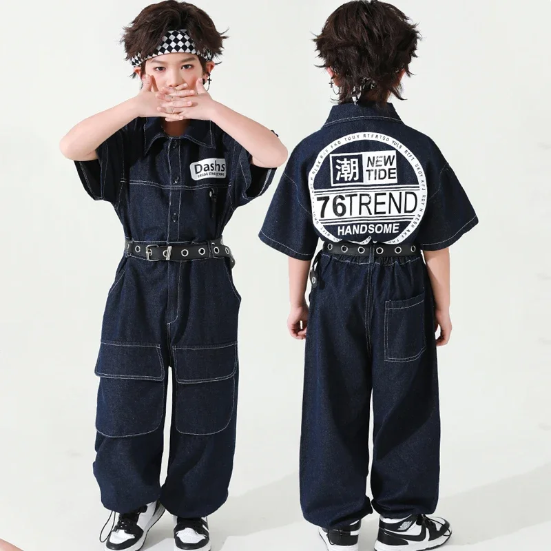 Boys Modern Jazz Dance Costumes Girls Loose Hiphop Outfits Hip Hop Dancing Clothes Children Denim One-Piece Jumpsuits
Boys Modern Jazz Dance Costumes Girls Loose Hiphop Outfits Hip Hop Dancing Clothes Children Denim One-Piece Jumpsuits