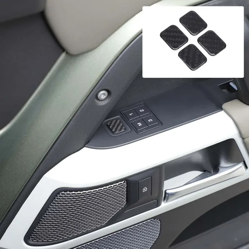 For Land Rover Defender 2020+ glass lifting groove sheets Decorative stickers next to the lifting window buttons Real carbon fib
For Land Rover Defender 2020+ glass lifting groove sheets Decorative stickers next to the lifting window buttons Real carbon fib